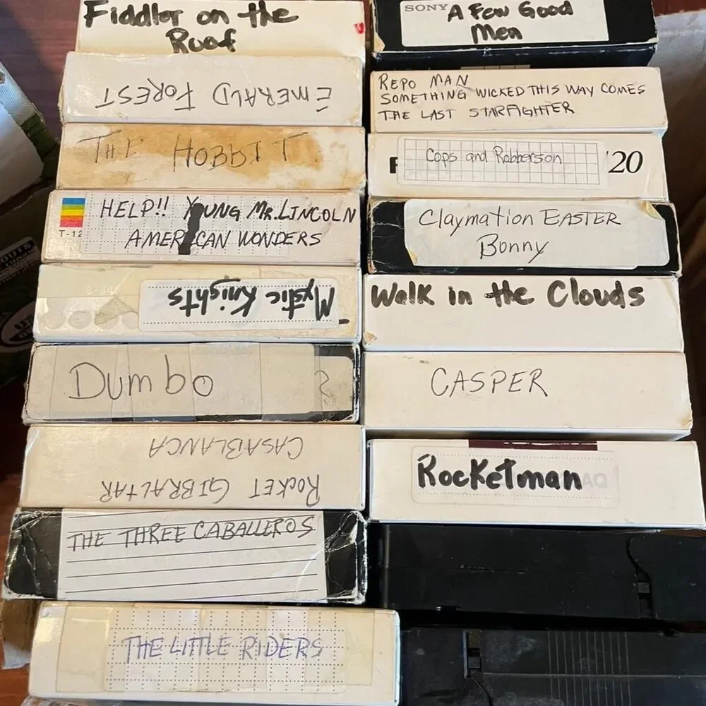 Vintage VHS tapes mystery bundle